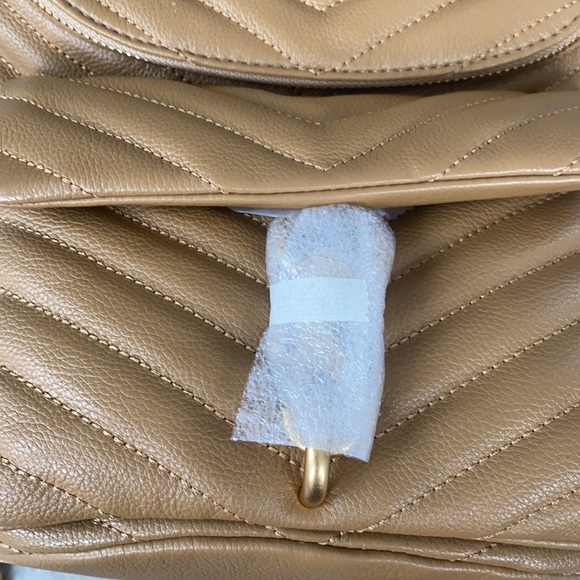 NWOT Rebecca Minkoff Edie Small Quilted Leather Backpack Bag Cool Tan AUTHENTIC - Picture 6 of 10